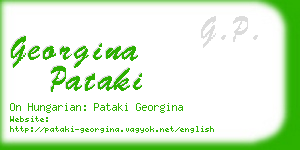 georgina pataki business card